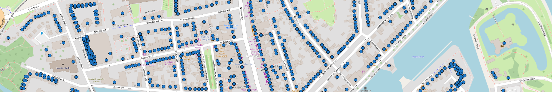 Screenshot van het adressenproject voor het Westfries Archief.